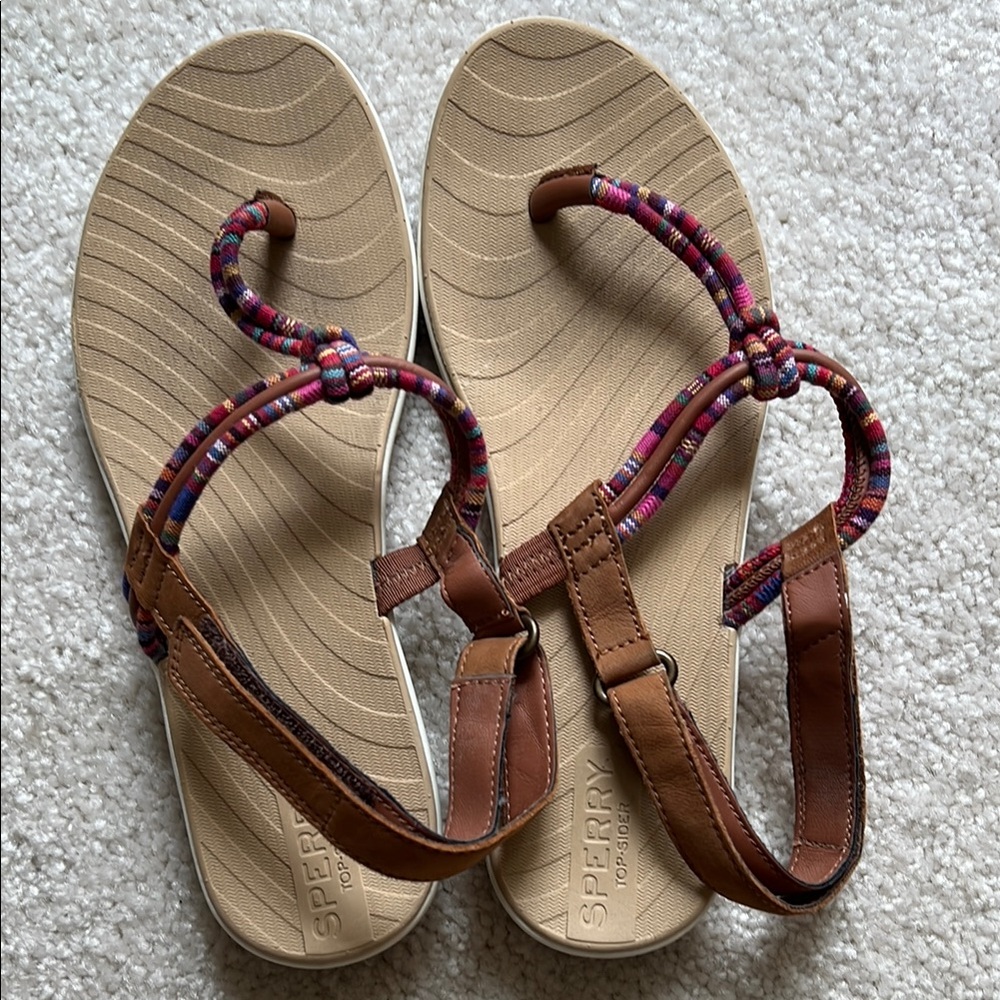 Sperry Brown and Pink/multi colored Top-Sider Sandals